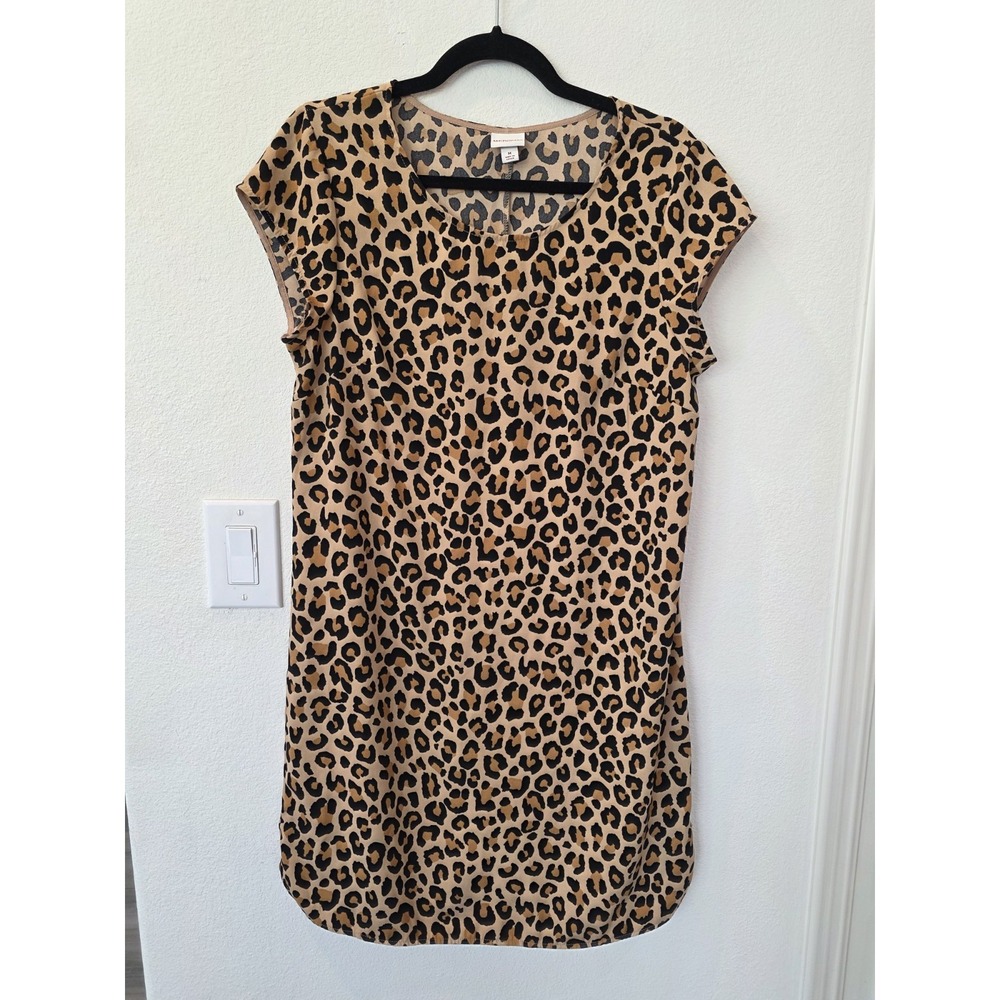 Merona Y2K Dress Size M Leopard Animal Print Sexy Casual Rockabilly Cutie